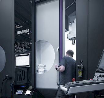 IBARMIA, ABC Compressors, THC16 MULTIPROCESS, Pallet Pool, mecanizado automático, eficiencia productiva, automatización industrial, mecanizado 5 ejes.